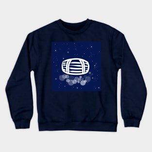 barrel, container, wine, beer, liquid, night, technology, light, universe, cosmos, galaxy, shine, concept, illustration Crewneck Sweatshirt